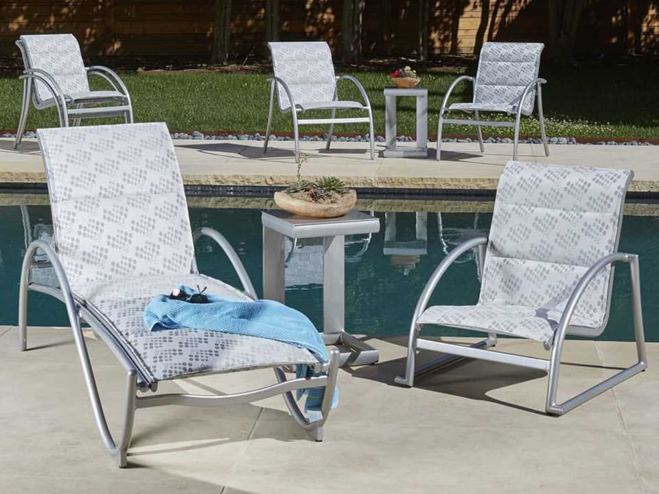 Tribeca Padded Sling Aluminum Outdoor Lounge Set