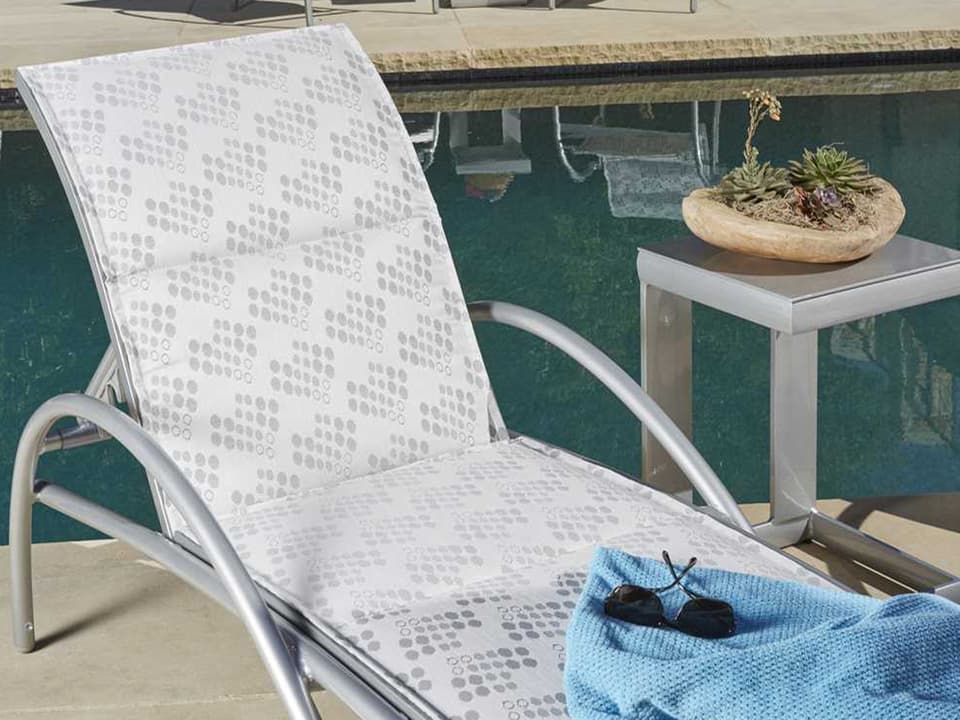 Tribeca Padded Sling Aluminum Patio Lounge Set