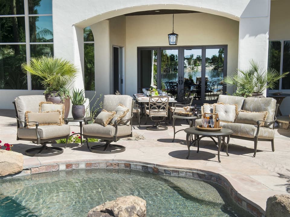Wiltshire Cast Aluminum Outdoor Lounge Set