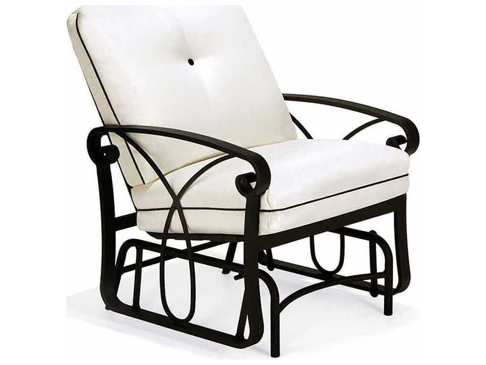 Palazzo Cushion Aluminum Arm Patio Lounge Chair Glider