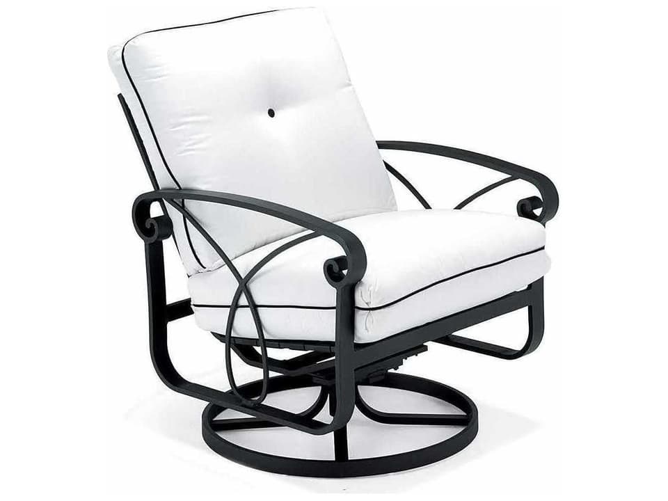 Palazzo Cushion Aluminum Arm Swivel Rocker Outdoor Lounge Chair