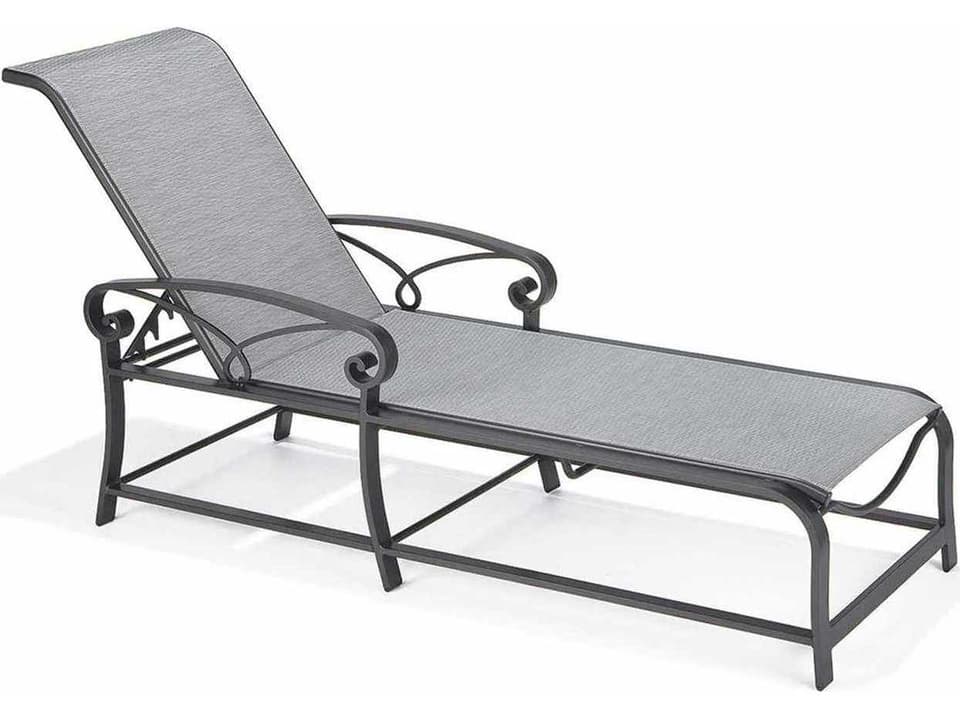 Palazzo Sling Aluminum Arm Patio Chaise Lounge