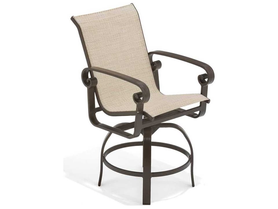 Palazzo Sling Aluminum Swivel Balcony Height Bar Stool