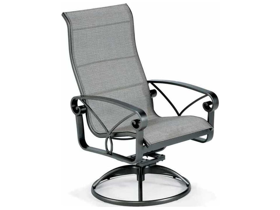 Palazzo Sling Aluminum Arm Ultimate High Back Swivel Tilt Outdoor Patio Dining Chair