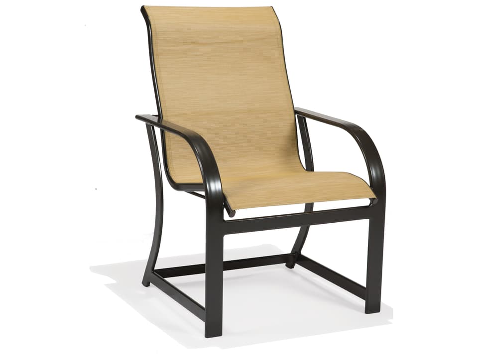 Key West Sling Aluminum High Back Arm Outdoor Patio Dining Chair