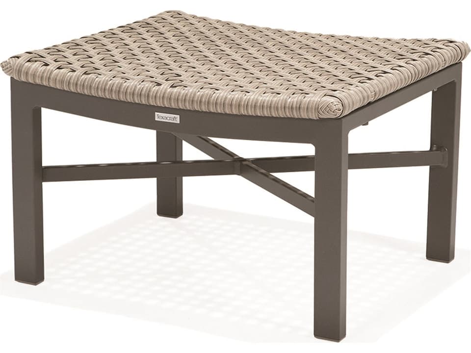 Jasper Woven Aluminum Outdoor Ottoman