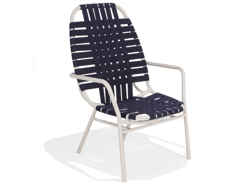 Oceans Aluminum Dining Arm Chair with Suncloth Straps
