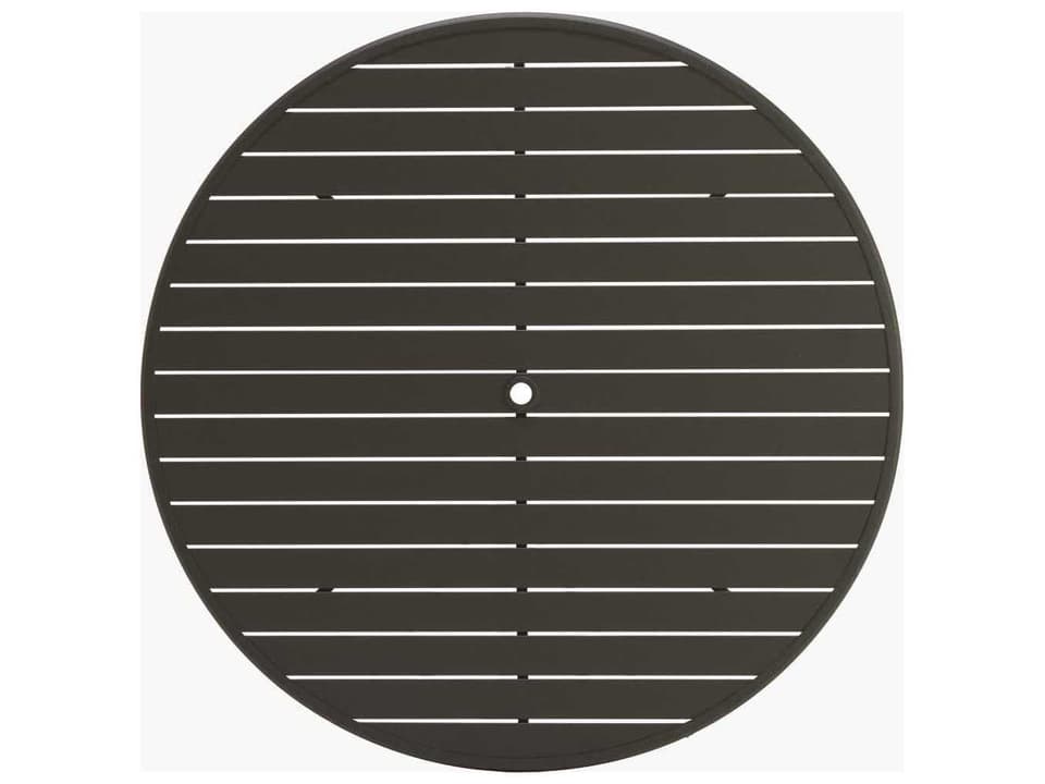 Alternative Slat Extruded Aluminum Round Top with Umbrella Hole