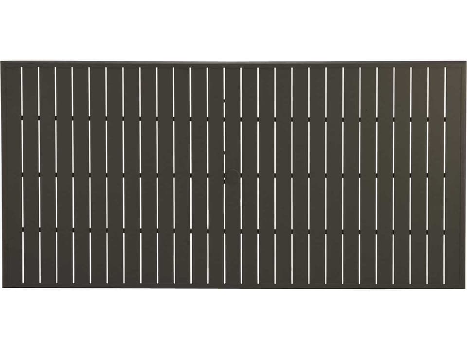 Alternative Slat Extruded Aluminum Rectangular Top with Umbrella Hole