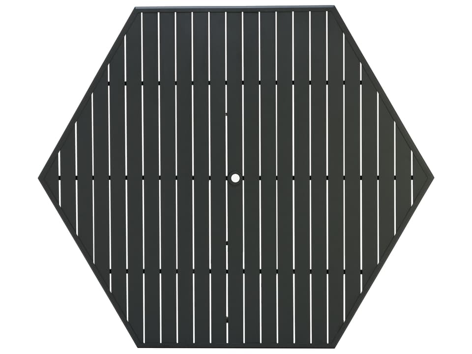 Alternative Slat 64-Inch Hexagon Table Top with Umbrella Hole