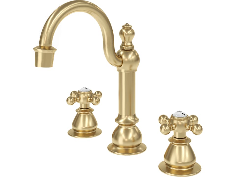 Bea 8-Inch Widespread 2-Handle Lavatory Faucet in Satin Brass