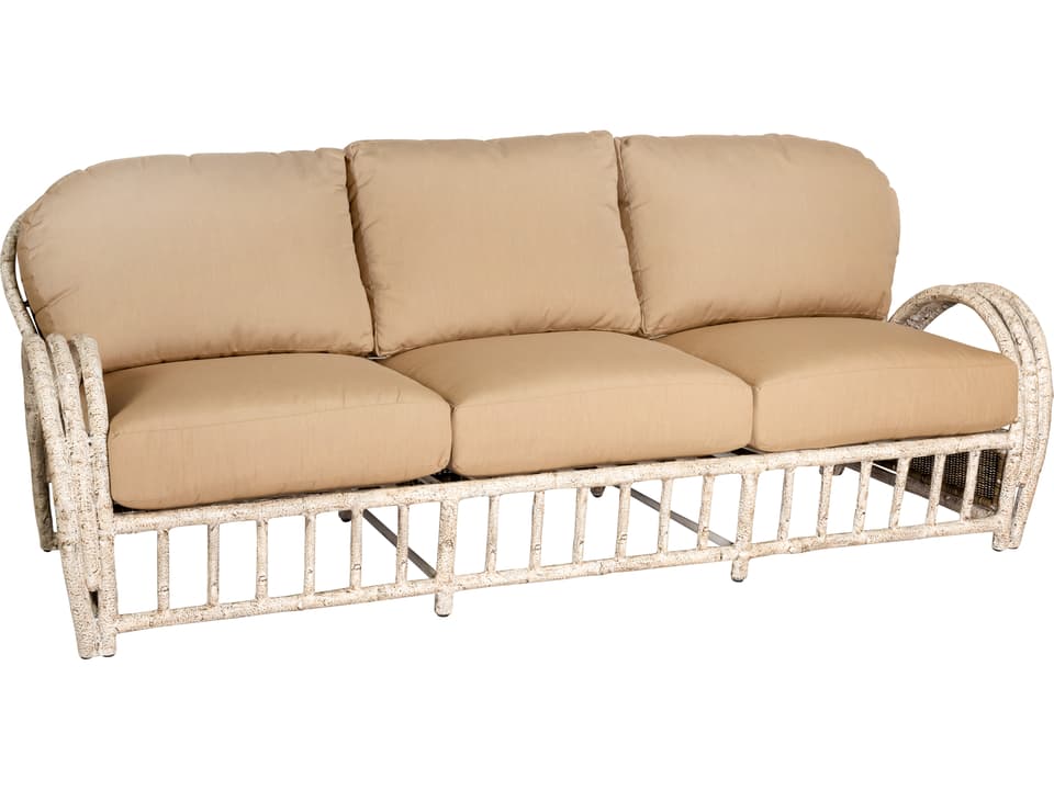 Whitecraft River Run Wicker Antique Palm Outdoor Patio Sofa