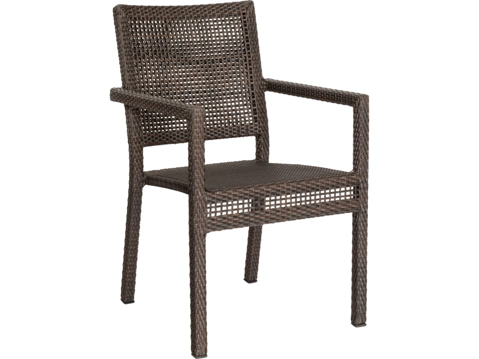 Whitecraft All Weather Wicker Miami Stackable Outdoor Patio Dining Arm Chair