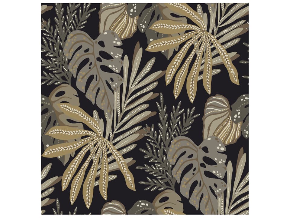 Drew & Jonathan Home Fifth Edition Neutral Tropical Foliage Wallpaper