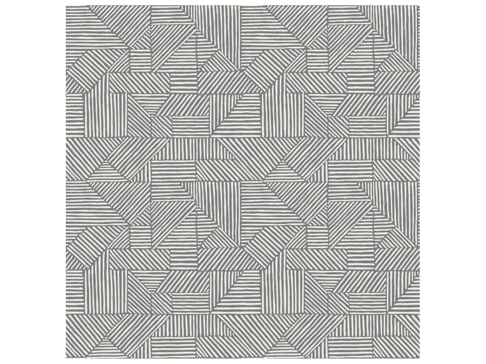 Drew & Jonathan Home Fifth Edition Dark Grey Block Geometric Wallpaper