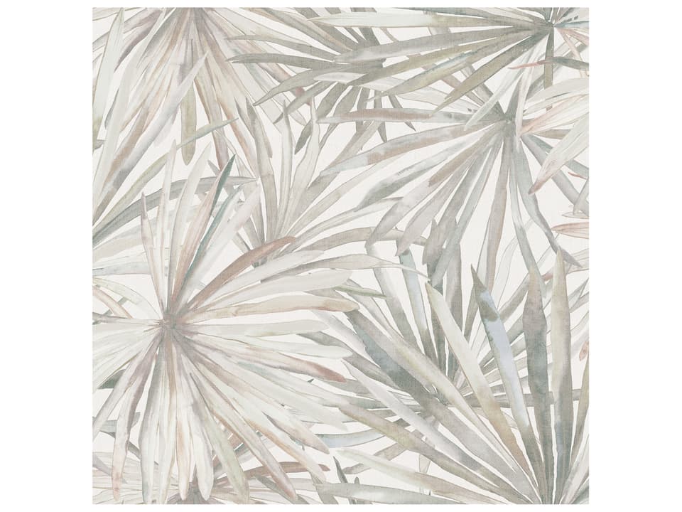 Portofino Cream Palm Leaf Wallpaper
