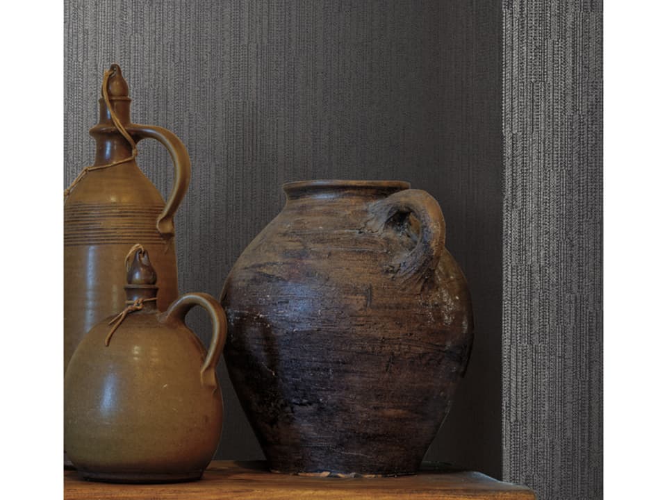 Ronald Redding Traveler Black Weekender Weave Wallpaper