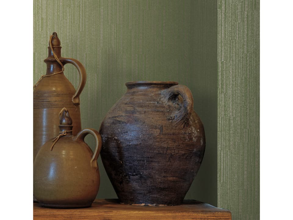 Ronald Redding Traveler Green Weekender Weave Wallpaper