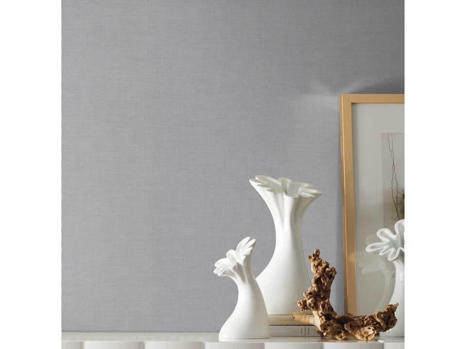 Signature Textures Silver Gesso Weave Wallpaper