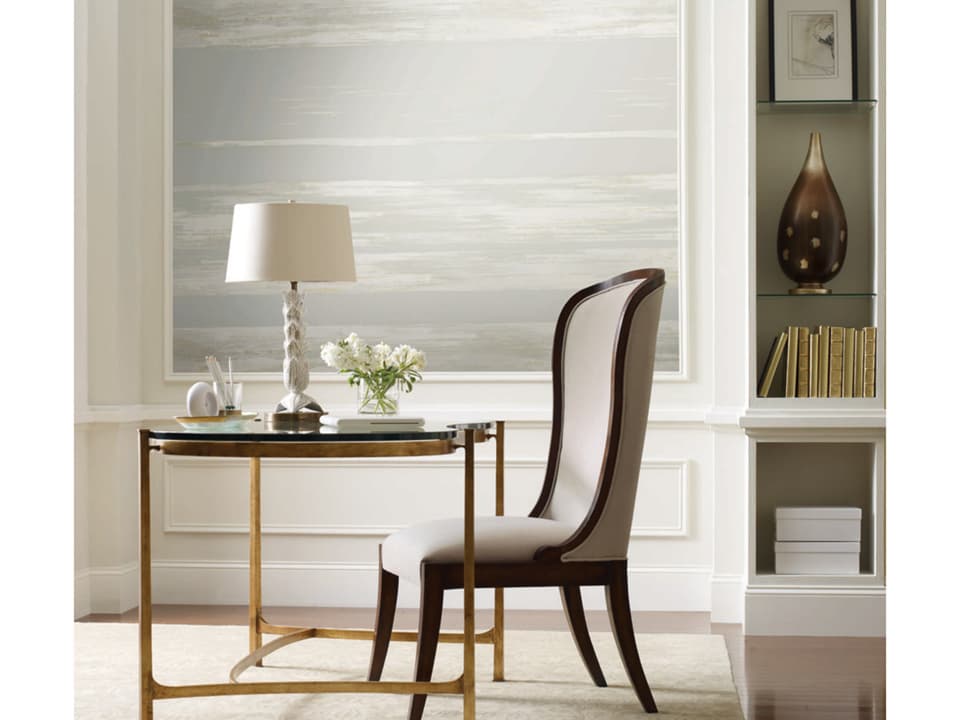 Ronald Redding 24 Karat Grey Horizontal Dry Brush Wallpaper
