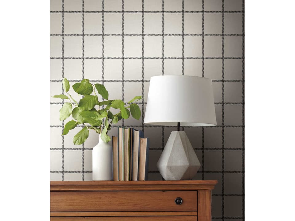 Magnolia Home Artful Prints & Patterns Black / White Sunday Best Wallpaper