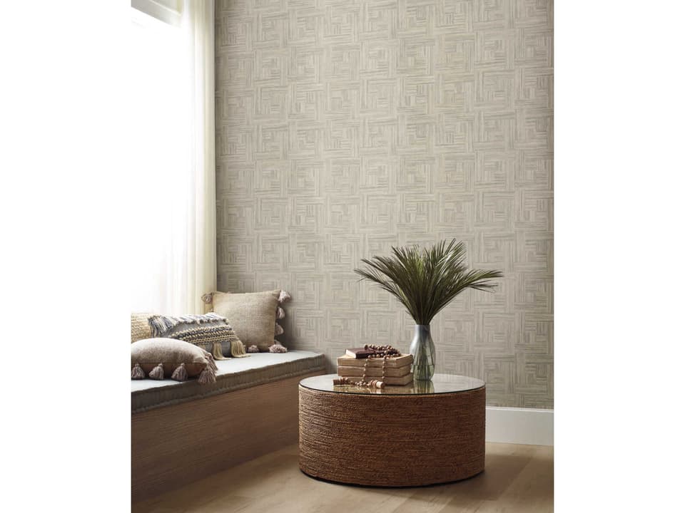 Natural Digest Grey Tesselle Wallpaper