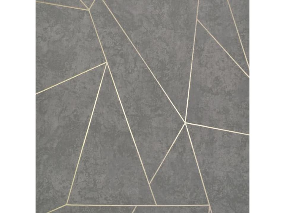Antonina Vella Modern Metals Dark Grey Gold Nazca Wallpaper