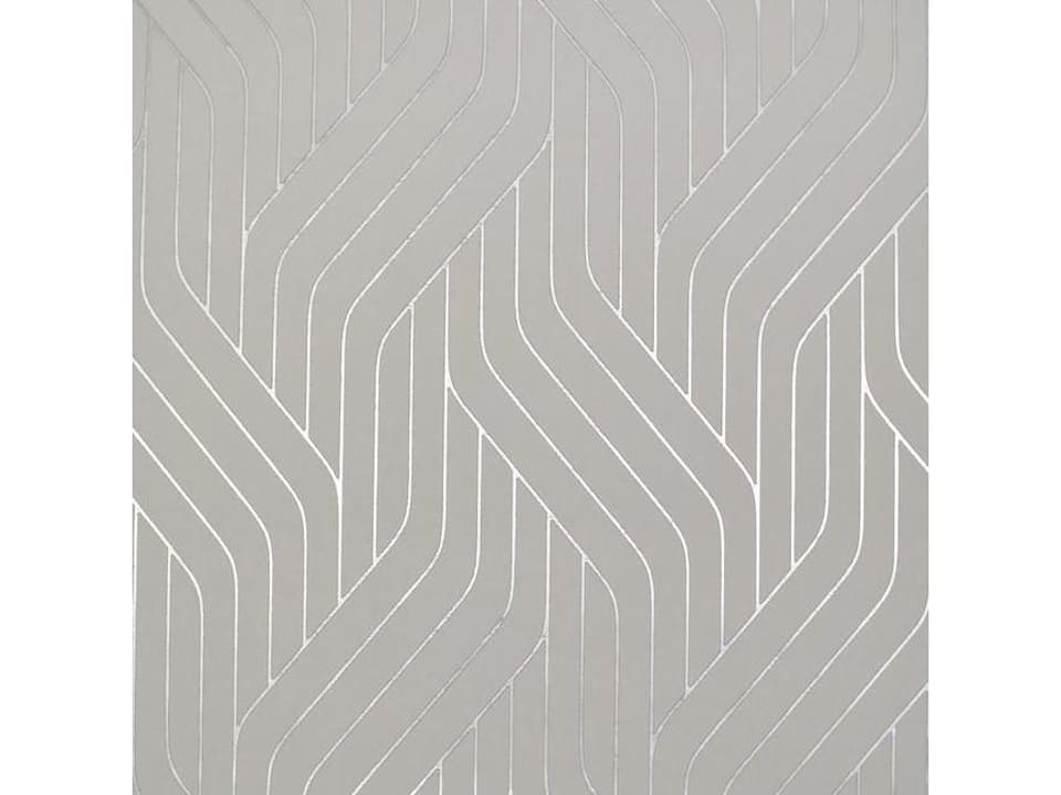 Antonina Vella Modern Metals Silver Ebb Flow Wallpaper