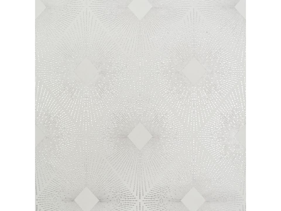 Antonina Vella Modern Metals White Silver Harlowe Wallpaper