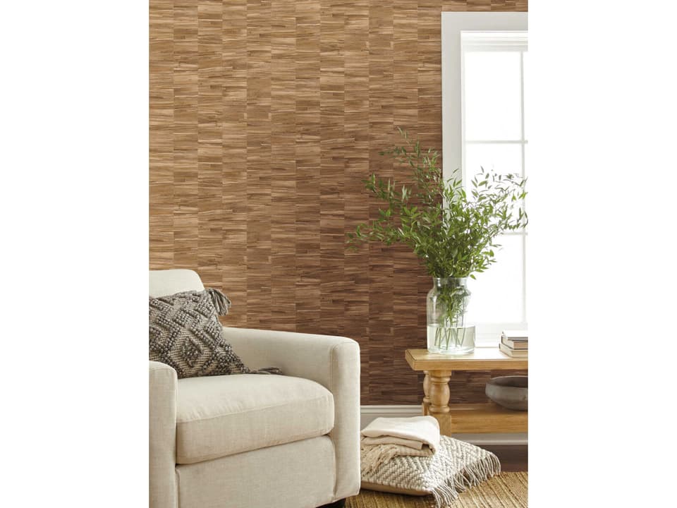 Magnolia Open Sheet Brown Reserve Wallpaper
