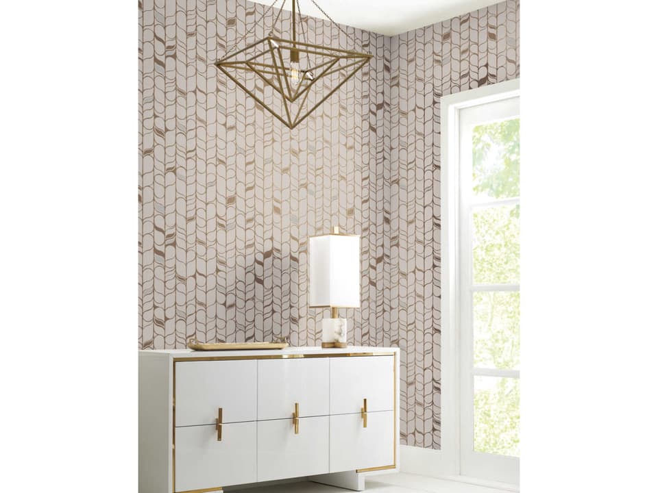 Modern Nature 2nd Edition Beige Gold Perfect Petals Wallpaper