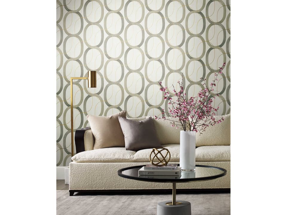 Modern Nature 2nd Edition Taupe Interlock Wallpaper