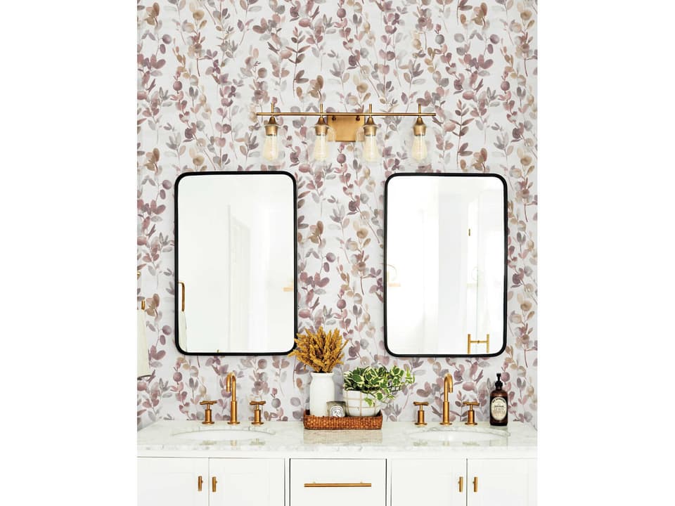 Modern Nature 2nd Edition Purple Joyful Eucalpytus Wallpaper