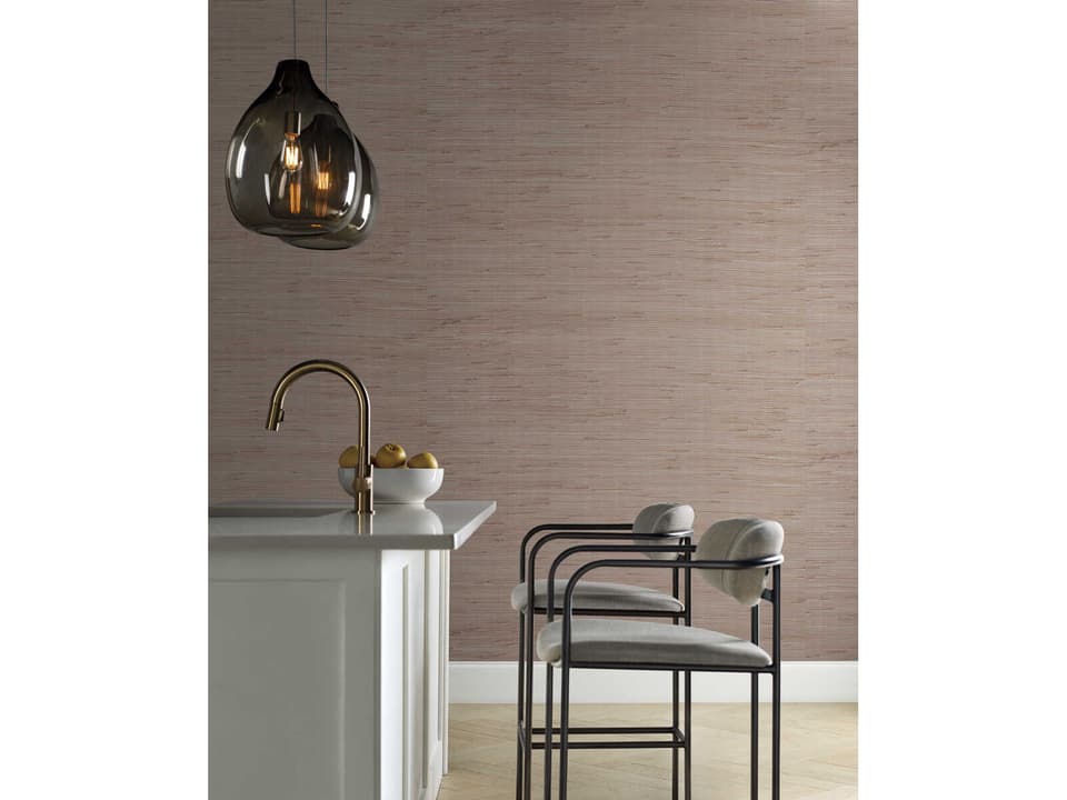 Modern Nature 2nd Edition Silver Tan Metallic Jute Wallpaper