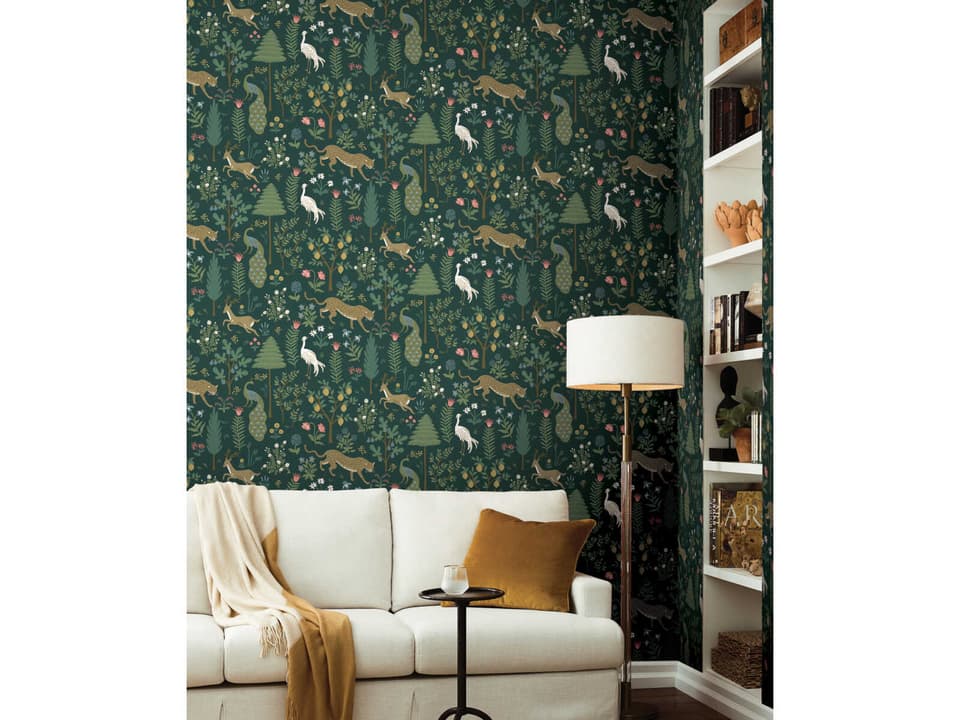 Rifle Paper Co. Second Edition Blue Menagerie Wallpaper