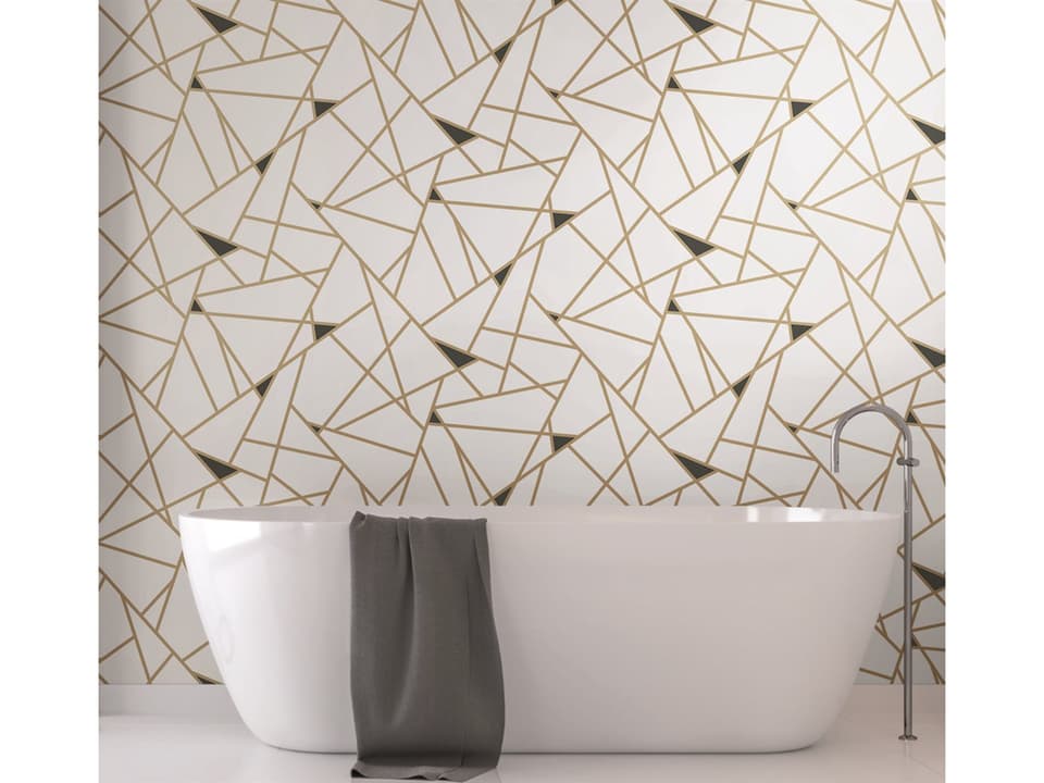 Black & White Resource Library Gold Black Prismatic Wallpaper