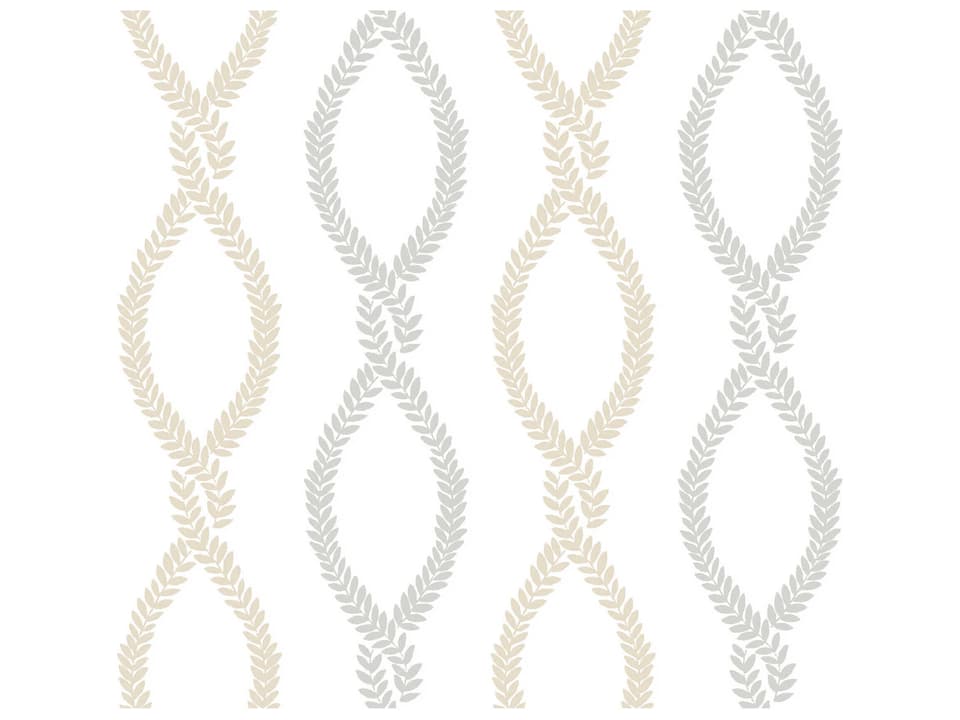 Antonina Vella Neutral Trellis Wallpaper