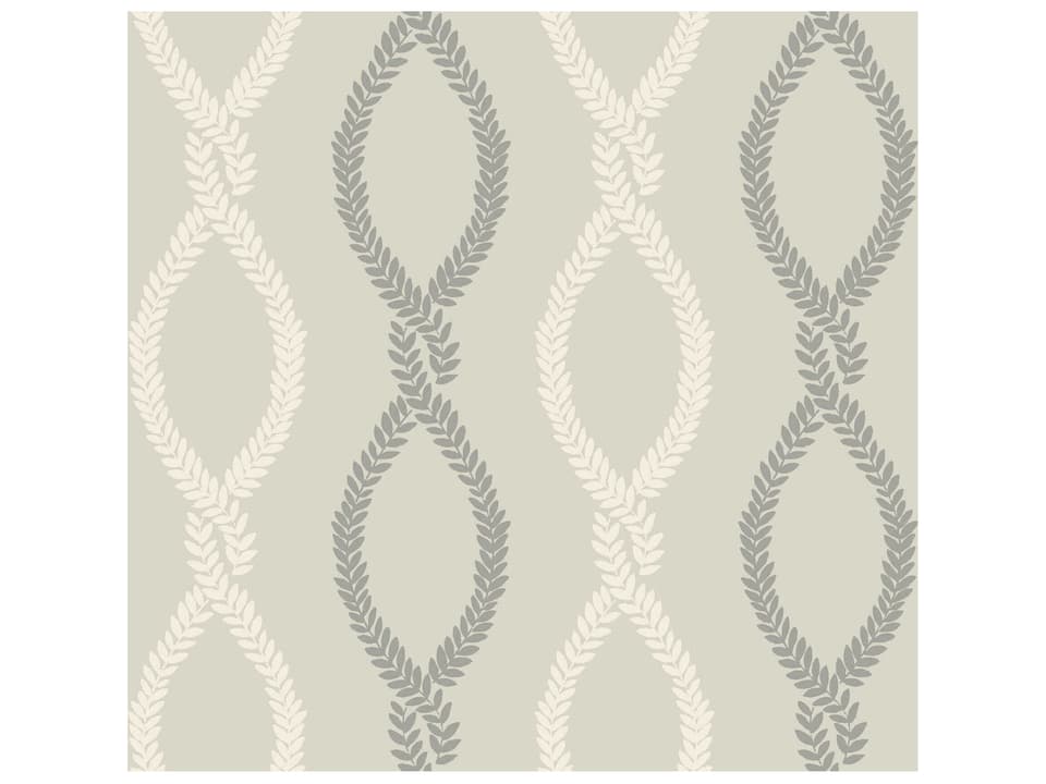 Antonina Vella Grey Trellis Wallpaper