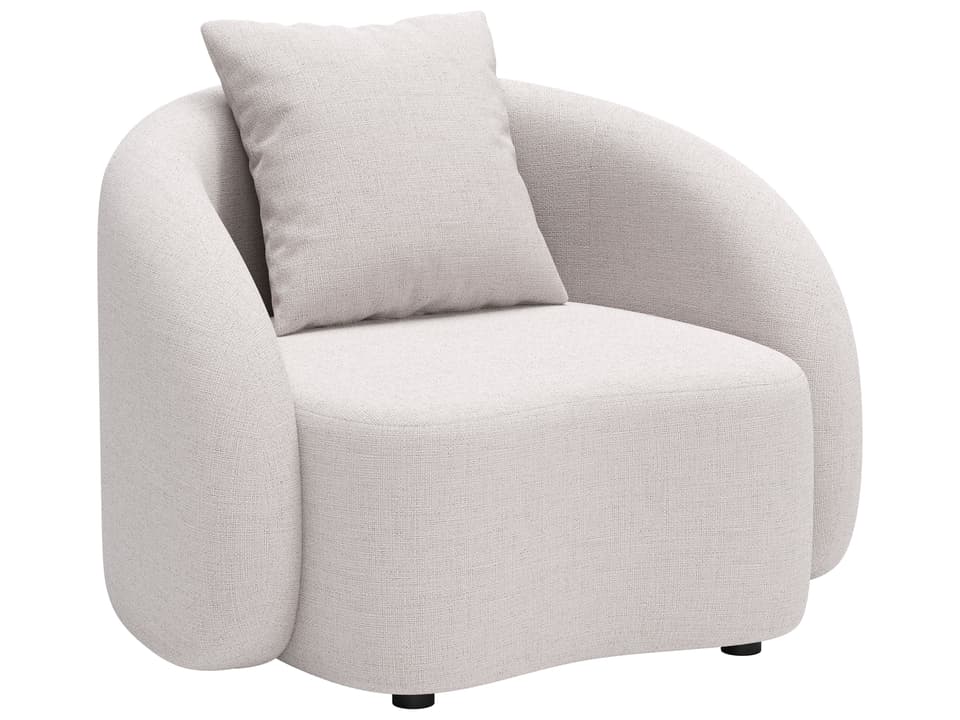 Sunny Isles Accent Chair in Beige Olefin Fabric
