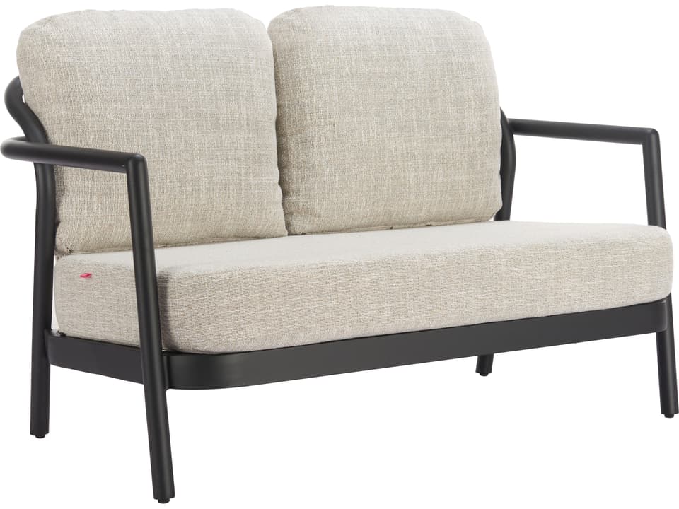 Rein 2-Seat Olefin Aluminum Loveseat in Beige