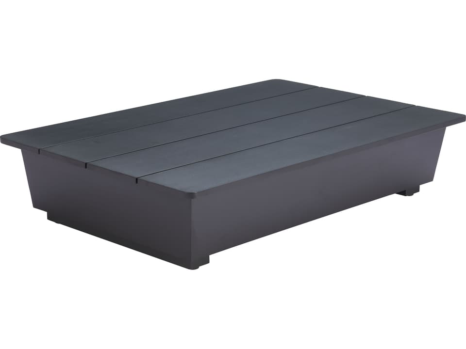 Tien Rectangular Aluminum Coffee Table in Black