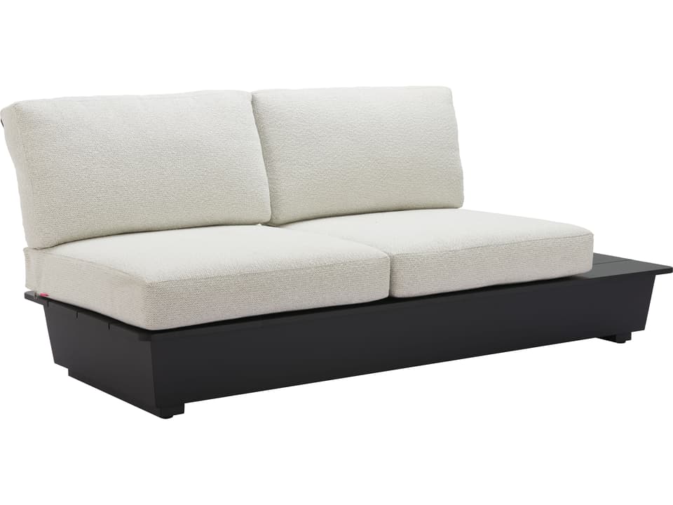 Tien Right Hand Facing Aluminum Olefin Cushion Loveseat in Beige