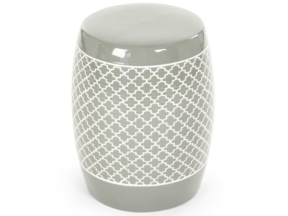 Gable Ceramic Garden Stool in Sage Glaze