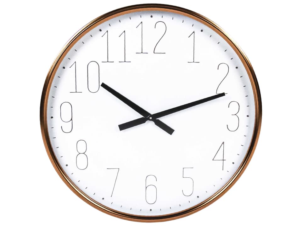 PC105 Industrial Iron Wall Clock in Bronze