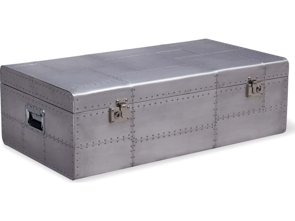 Elias Silver Aluminum Storage Trunk