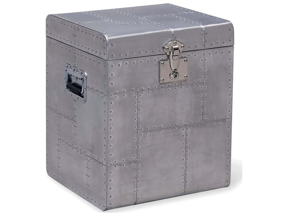 Elio Silver Aluminum Storage Trunk