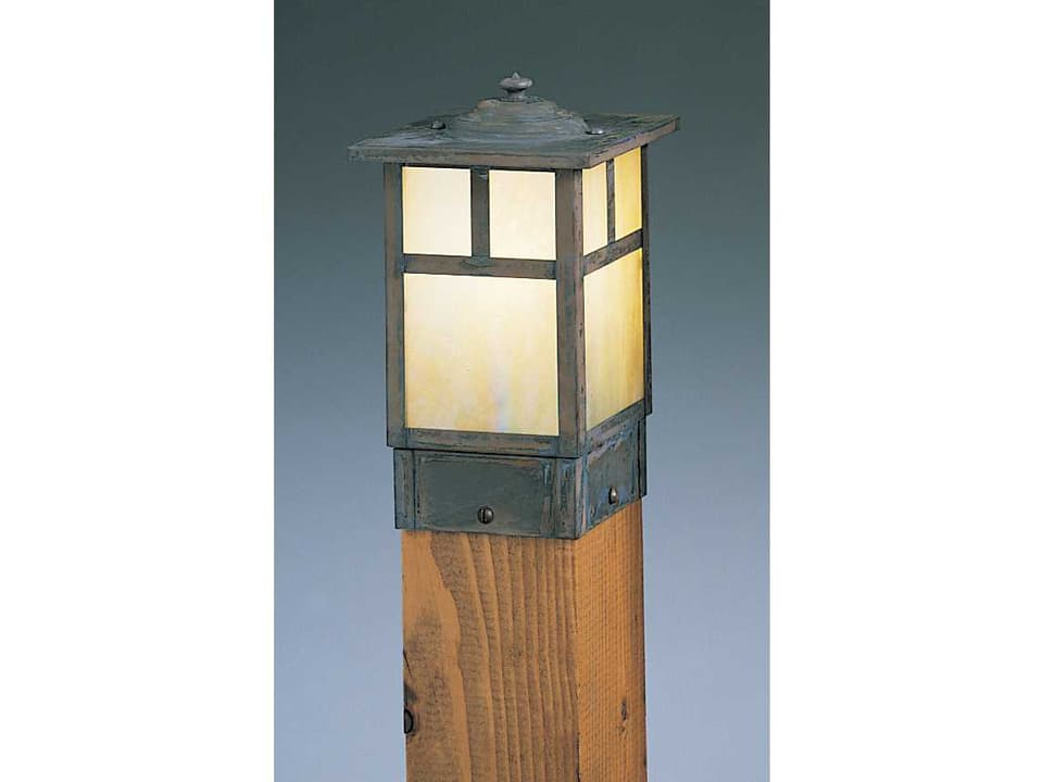 Mission Square Outdoor Post Mount Light
