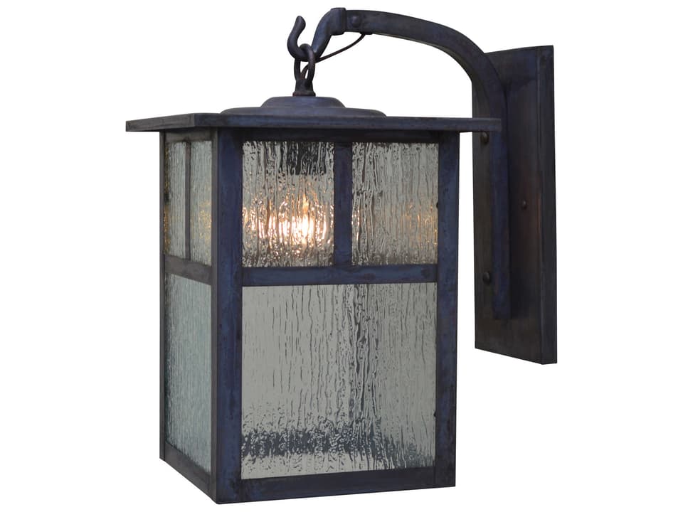 Mission 1 - Light Glass Outdoor Wall Light