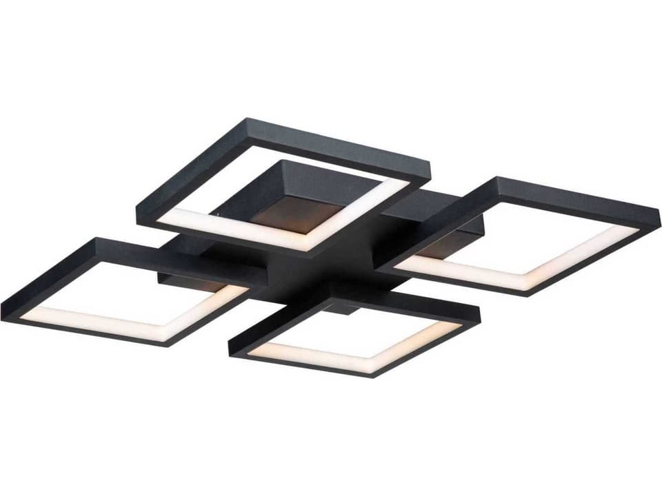 Graymar Modern Black LED Square Flush Mount Ceiling Light