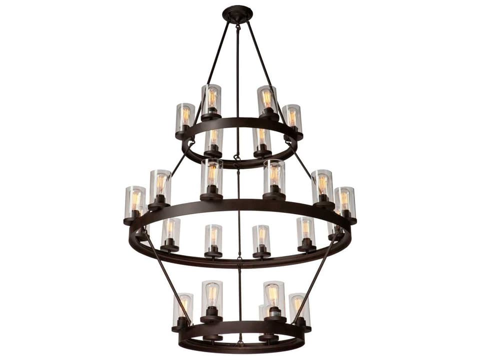24-Light Menlo Park Chandelier in Oil Rubbed Bronze